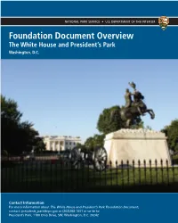 Foundation Document Overview, the White House