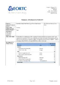 Summary Attachment for Eudract