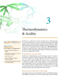 Thermodynamics & Acidity