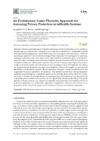 An Evolutionary Game-Theoretic Approach for Assessing Privacy Protection in Mhealth Systems