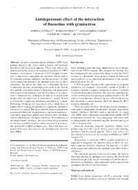 Antidepressant Effect of the Interaction of Fluoxetine with Granisetron
