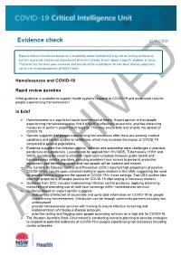 Evidence Check 22 May 2020