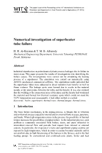 Numerical Investigation of Superheater Tube Failure