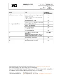 SGS QUALIFOR Doc
