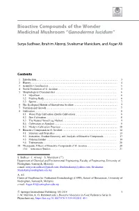 Bioactive Compounds of the Wonder Medicinal Mushroom “Ganoderma Lucidum”