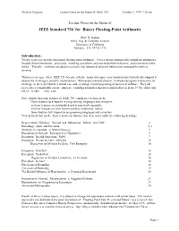 IEEE Standard 754 for Binary Floating-Point Arithmetic