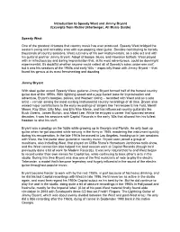Introduction to Speedy West and Jimmy Bryant (Excerpts from Richie Unterberger, All Music Guide)
