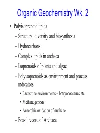 Isoprenoid Lipids, Lecture 2