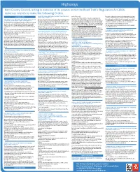 Kent County Council, Acting in Exercise of Its Powers Under the Road Traffic Regulation Act 1984, Makes Or Intends to Make the Following Orders
