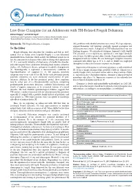 Low-Dose Clozapine for an Adolescent with TBI-Related Fregoli