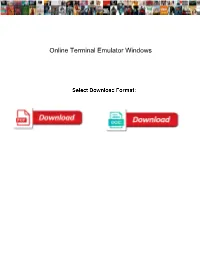 Online Terminal Emulator Windows