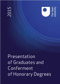 Presentation of Graduates and Conferment Of