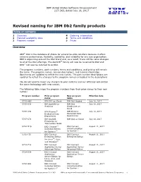 Revised Naming for IBM Db2 Family Products