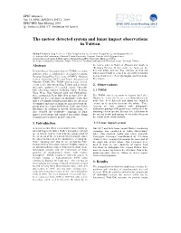 The Meteor Detected System and Lunar Impact Observations in Taiwan