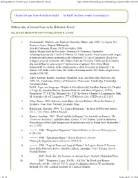 Bibliography of Ancient Logic in the Hellenistic Period