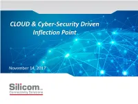 CLOUD & Cyber-Security Driven Inflection Point