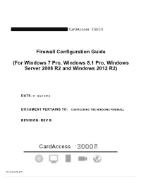 Firewall Configuration Guide