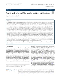Friction-Induced Nanofabrication