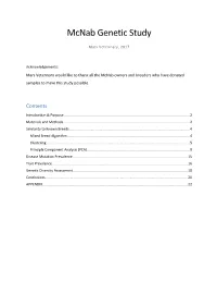 Mcnab Genetic Study