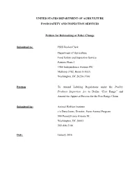 Petition for Rulemaking Or Policy Change