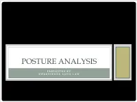 Posture Analysis