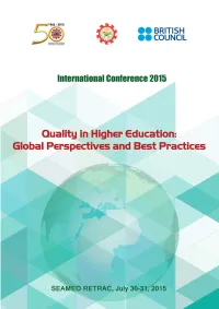 Quality in Higher Education: Global Perspectives and Best Practices‖