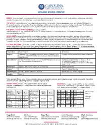 2019-2020 School Profile