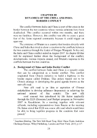 25 Chapter Iii Dynamics of the China and India Border