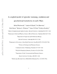 A Coupled Model of Episodic Warming, Oxidation and Geochemical Transitions on Early Mars