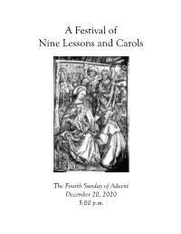 A Festival of Nine Lessons and Carols