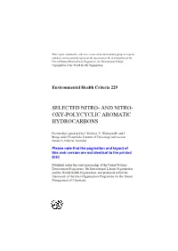 And Nitro- Oxy-Polycyclic Aromatic Hydrocarbons