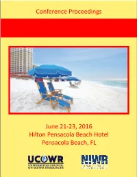 Conference Proceedings 2016 UCOWR/NIWR Annual Water Resources Conference