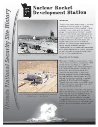 Nuclear Rocket Development Station (NRDS) in Area 25 of the Nevada Test Site