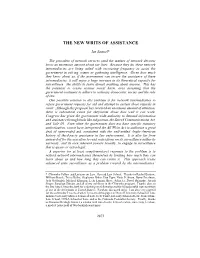 The New Writs of Assistance