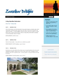 Zanzibar Delights