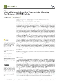 A Platform-Independent Framework for Managing Geo-Referenced JSON Data Sets