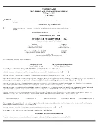 Brookfield Property REIT Inc. (Exact Name of Registrant As Specified in Its Charter)
