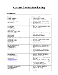 Custom Contractors Listing