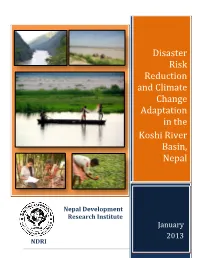 Disaster Risk Reduction and Climate Change Adaptation in the Koshi River Basin, Nepal