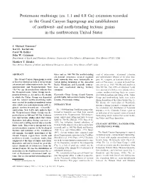 Proterozoic Multistage (Ca. 1.1 and 0.8 Ga) Extension Recorded in The
