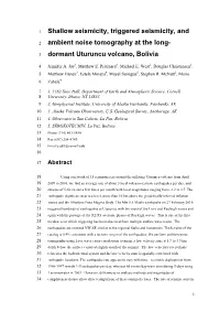 Shallow Seismicity, Triggered Seismicity, and Ambient Noise