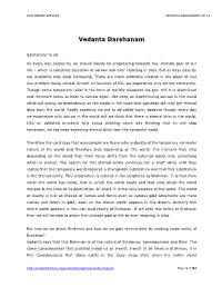 VEDANTA DARSHANAM Oct 13