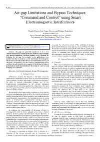Air-Gap Limitations and Bypass Techniques Control and Command