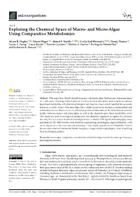 And Micro-Algae Using Comparative Metabolomics