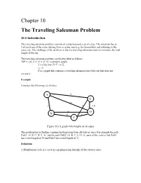 Chapter 10 the Traveling Salesman Problem