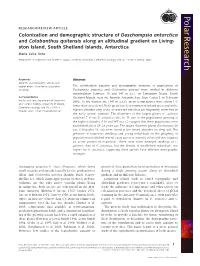 Colonization and Demographic Structure of Deschampsia Antarctica