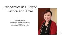 Pandemics in History: Before and After