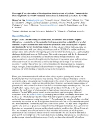 Phenotypic Characterization of Brachypodium Distachyon and a Synthetic Community for Dissecting Plant-Microbial Community Intera