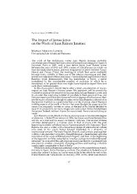 The Impact of James Joyce on the Work of Juan Ramón Jiménez