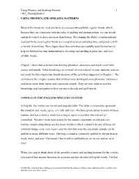 Using Phonics and Spelling Patterns - 1 – C4s3 16Usingphonics USING PHONICS and SPELLING PATTERNS